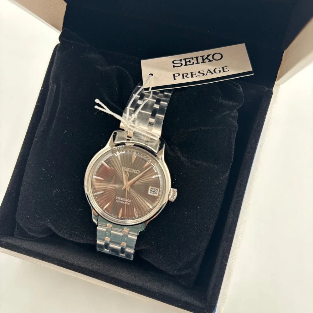 Seiko Presage Automatic SRP837 Black Sunray Dial Stainless Steel Watch Men's NEW